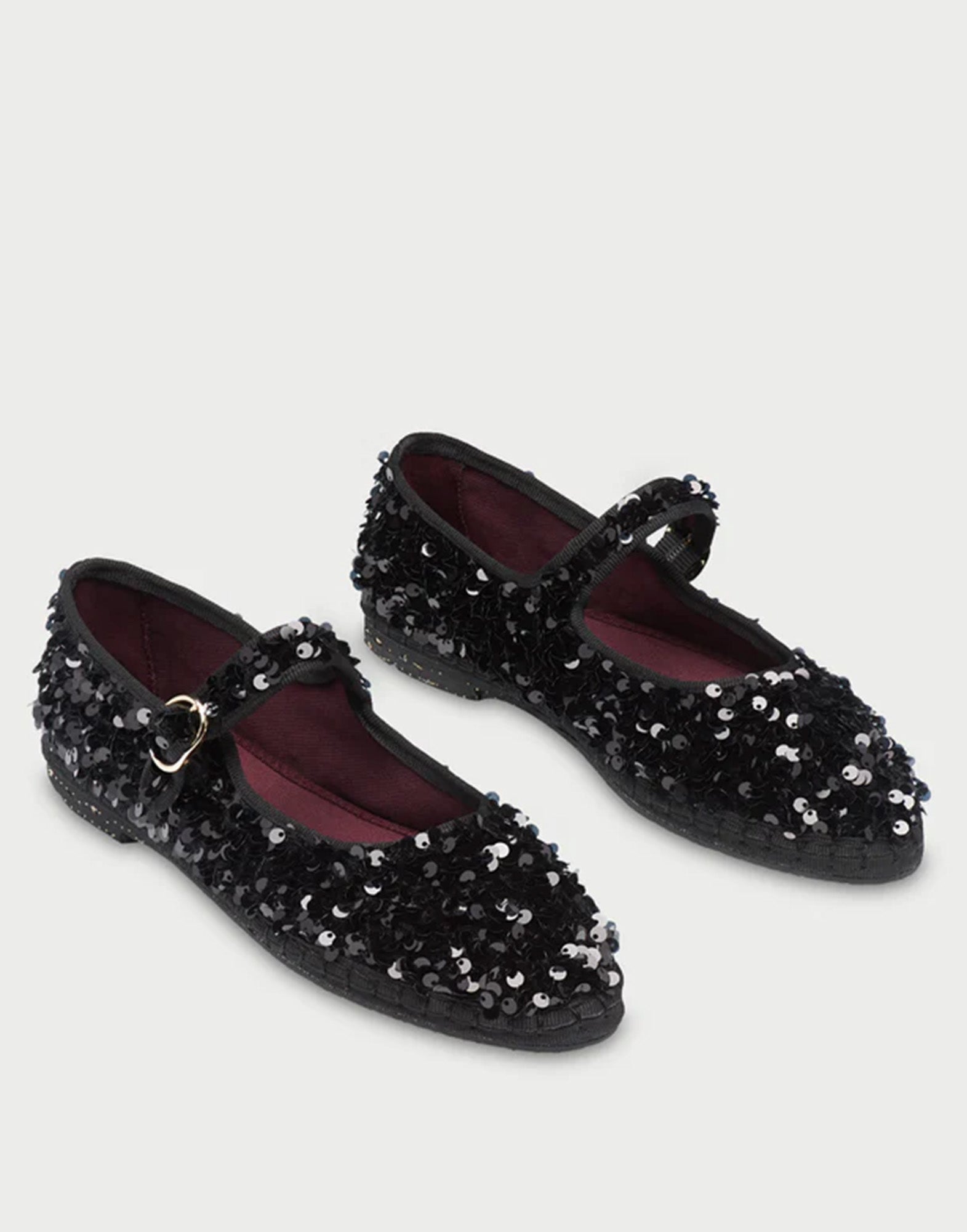 FLABELUS Mary Jane con Paillettes Nere