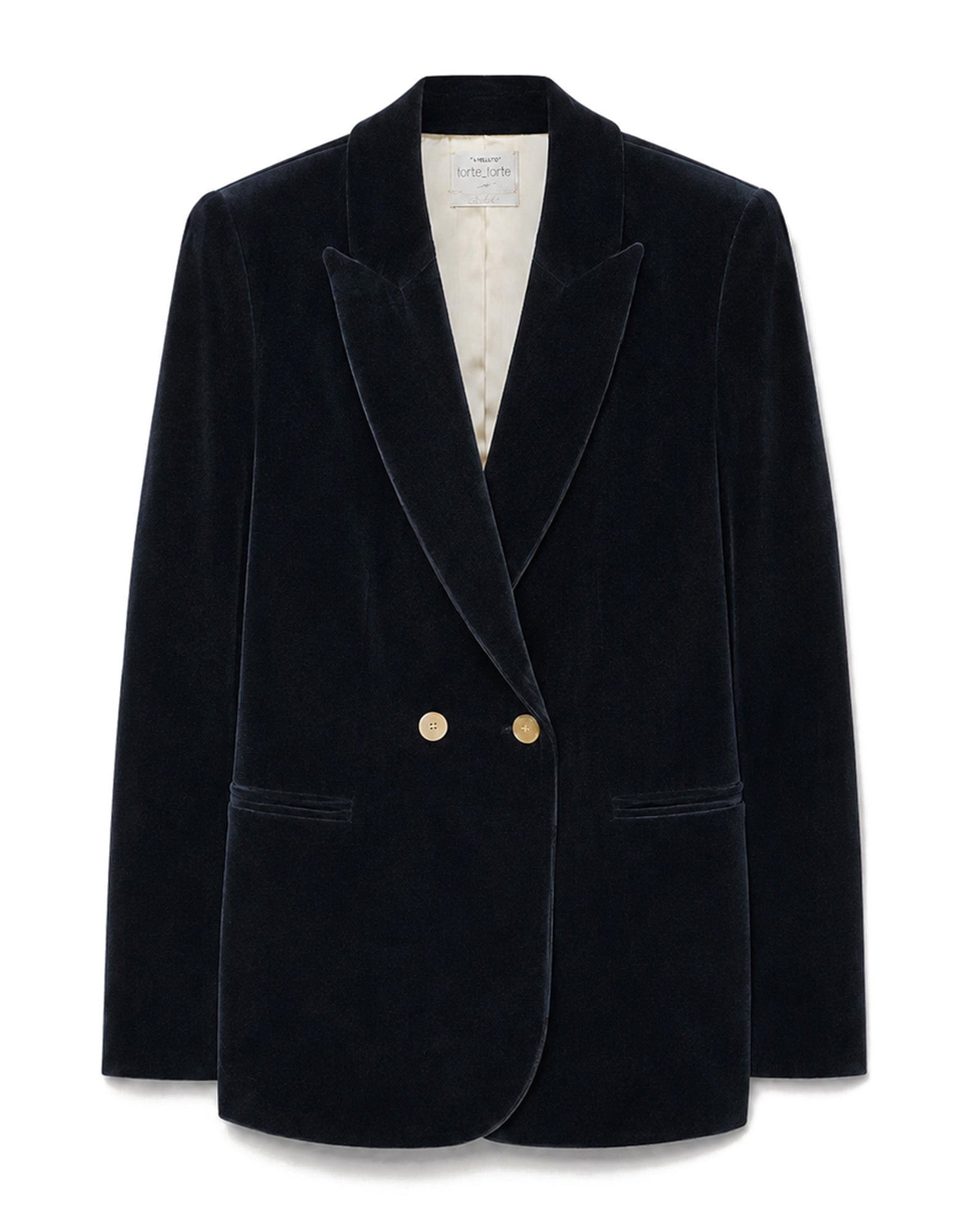 FORTE FORTE Blazer Doppiopetto in Velluto Double Twill
