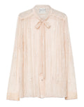 FORTE FORTE Camicia in Pizzo Chantilly con Fiocco Loto