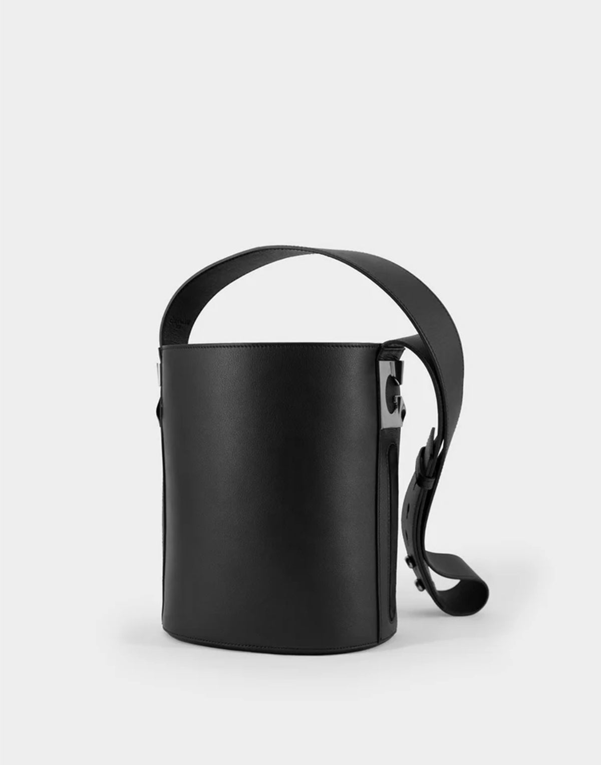 GHERARDINI Borsa a Secchiello Lisa Media in Pelle Nera