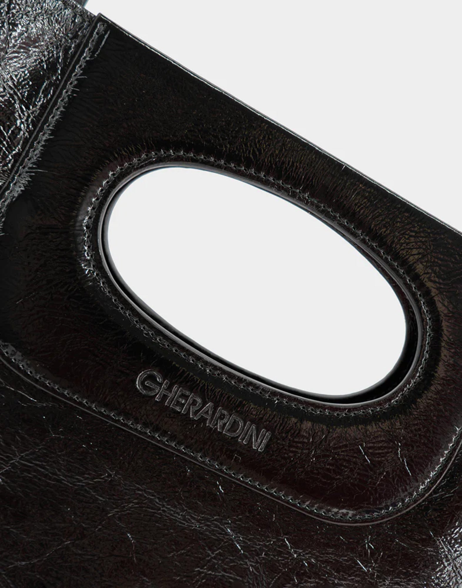 GHERARDINI Piattina in Pelle Naplak Nera