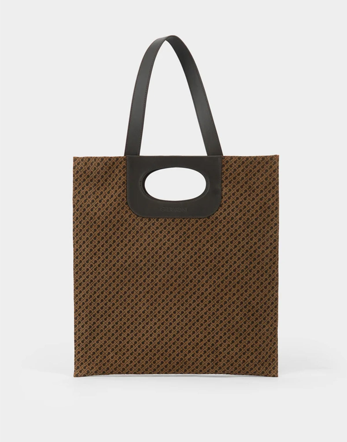 GHERARDINI Piattina in Camoscio Monogram Toffee