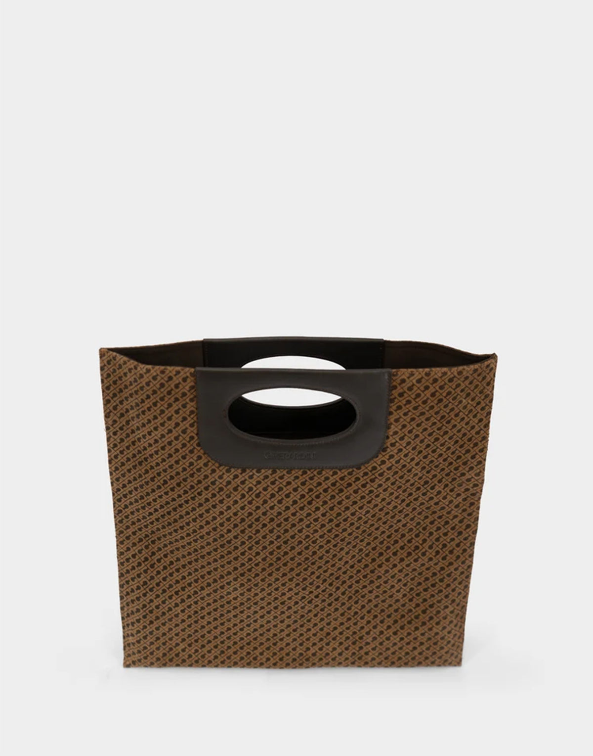 GHERARDINI Piattina in Camoscio Monogram Toffee
