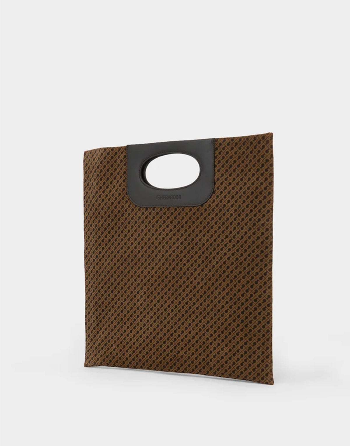GHERARDINI Piattina in Camoscio Monogram Toffee
