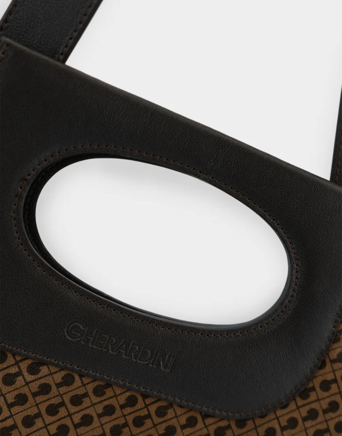 GHERARDINI Piattina in Camoscio Monogram Toffee