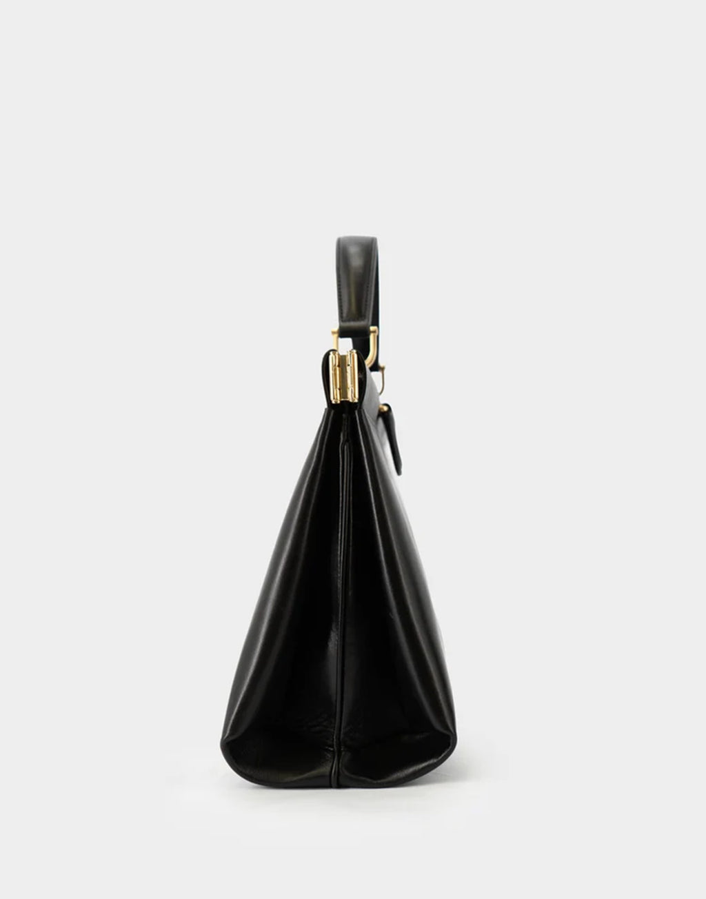 GHERARDINI Borsa Dodici Dodici 1959 in Pelle Di Vitello Nera