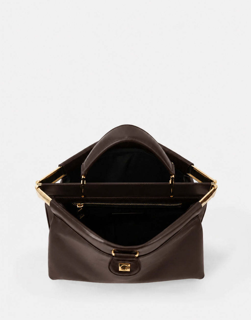 GHERARDINI Borsa Dodici Dodici 1959 in Pelle Di Vitello Testa di Moro