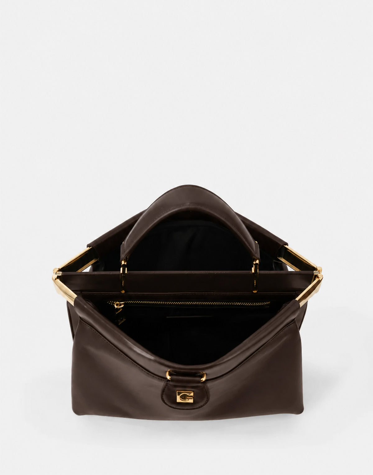 GHERARDINI Borsa Dodici Dodici 1959 in Pelle Di Vitello Testa di Moro