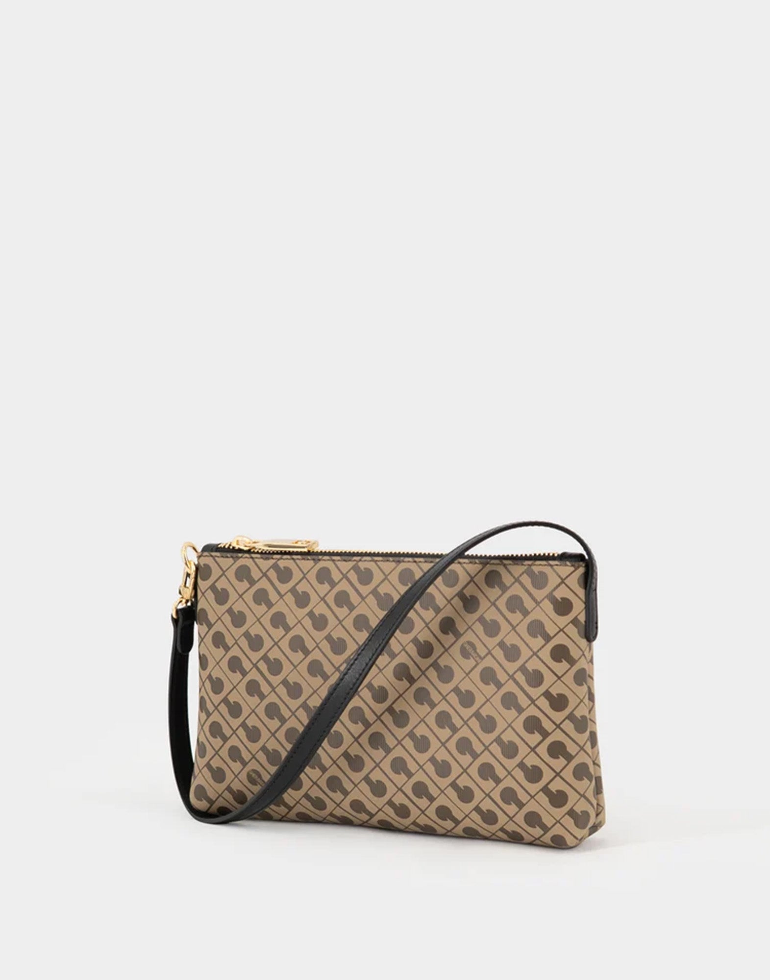 GHERARDINI Mini Pochette in Millerighe Moka