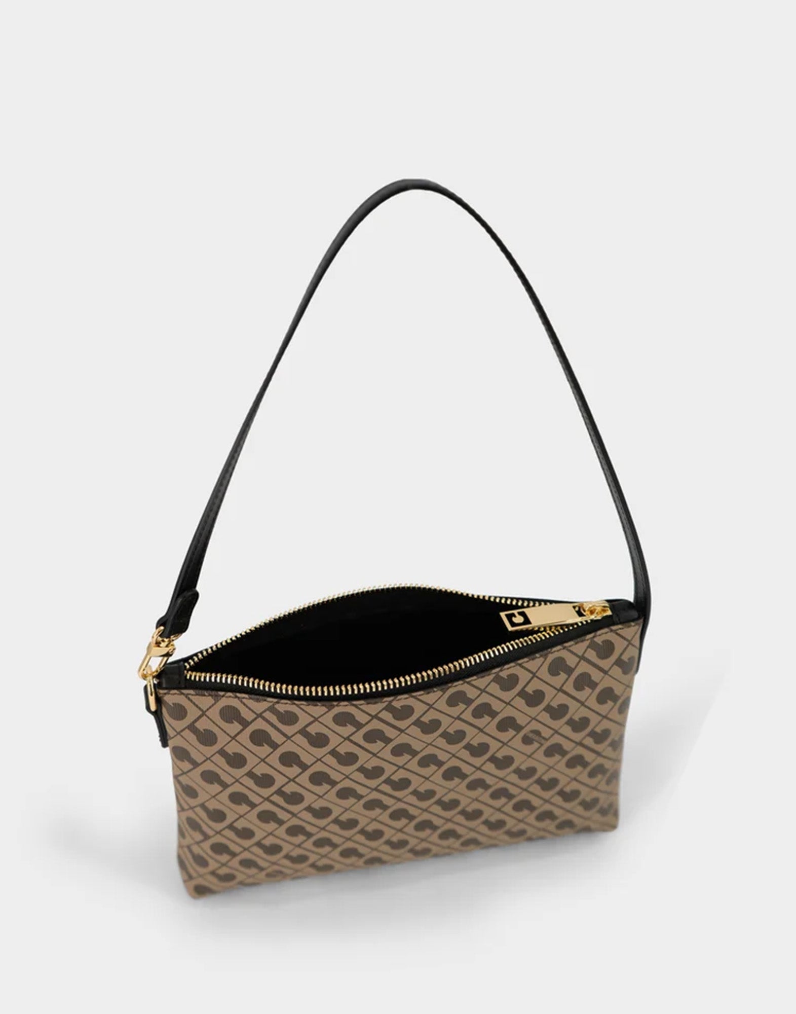 GHERARDINI Mini Pochette in Millerighe Moka