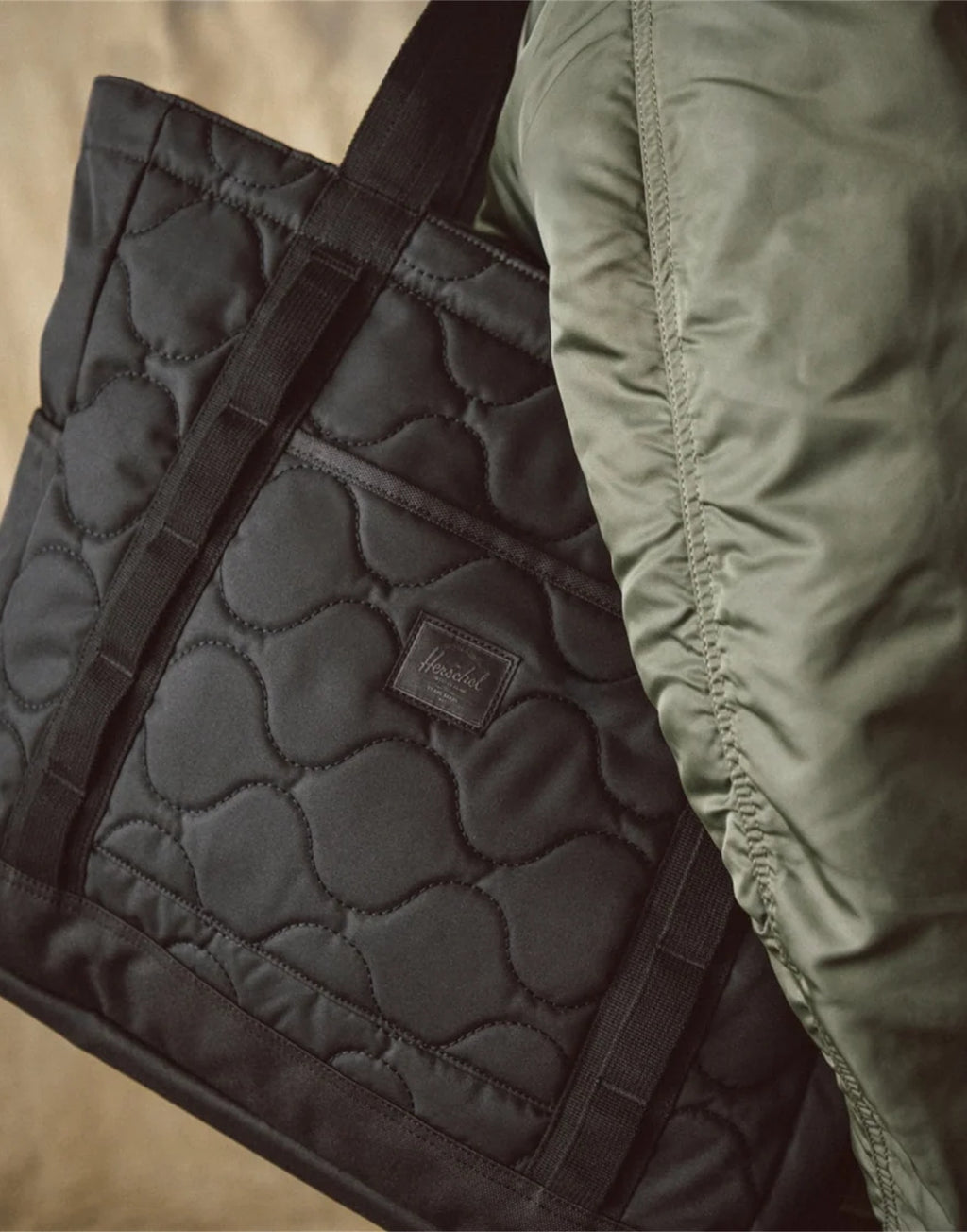 HERSCHEL Borsa Heritage Tote Quilted Black Tonal