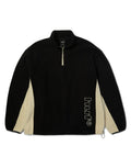 HUF Felpa Basecamp in Pile con Mezza Zip Nera