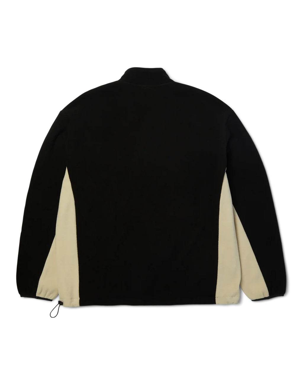 HUF Felpa Basecamp in Pile con Mezza Zip Nera