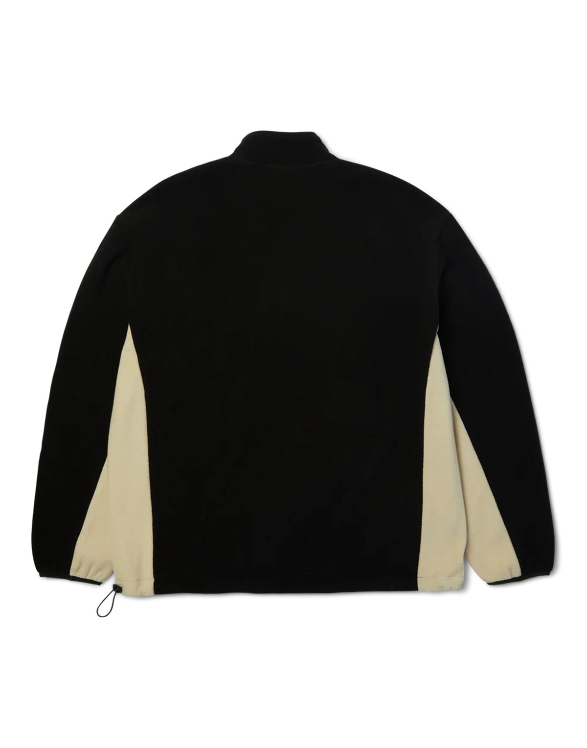 HUF Felpa Basecamp in Pile con Mezza Zip Nera