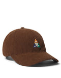 HUF Cappello Prism Triple Triangle in Velluto Marrone Scuro