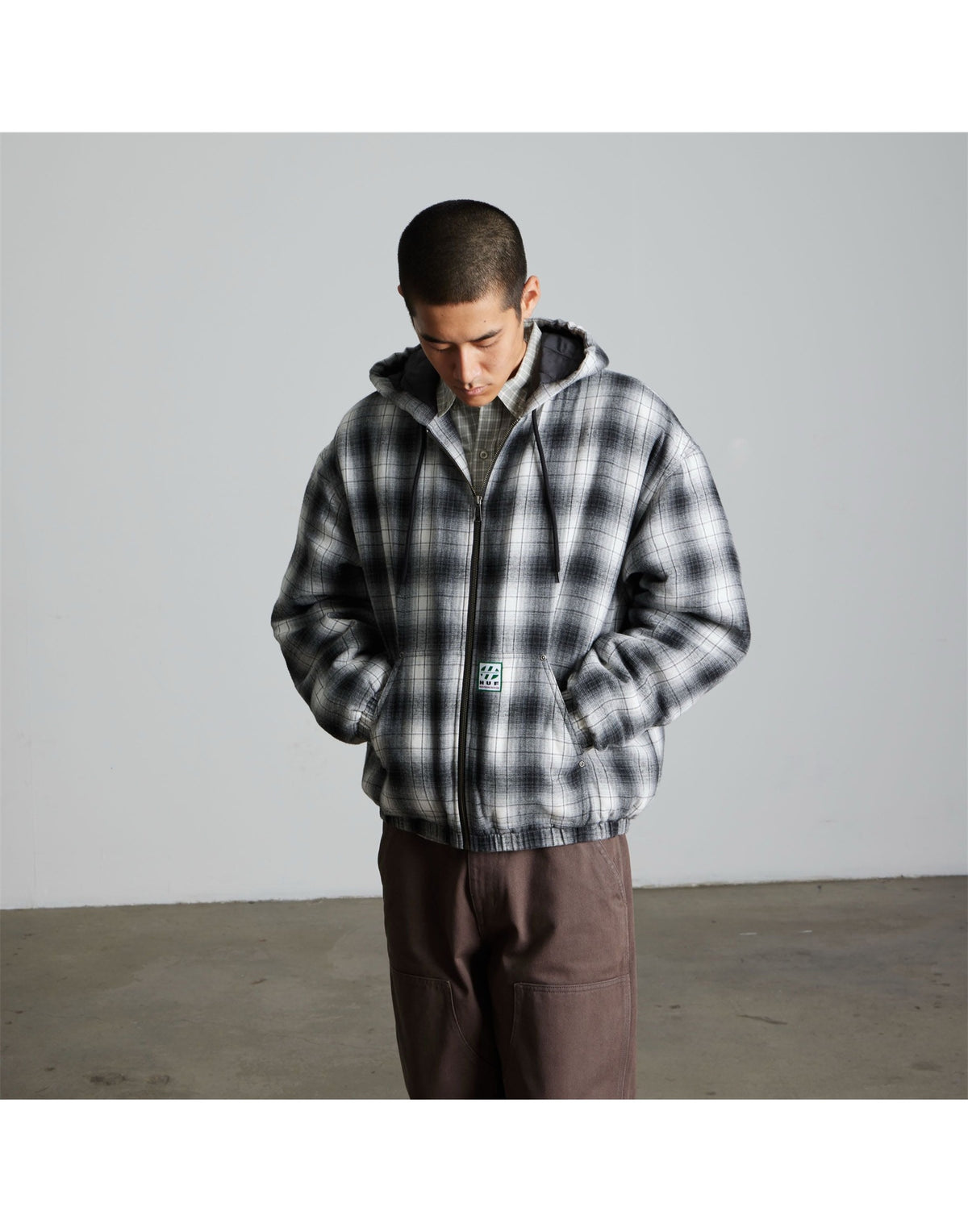 HUF Giacca Durango Work a Quadri Black