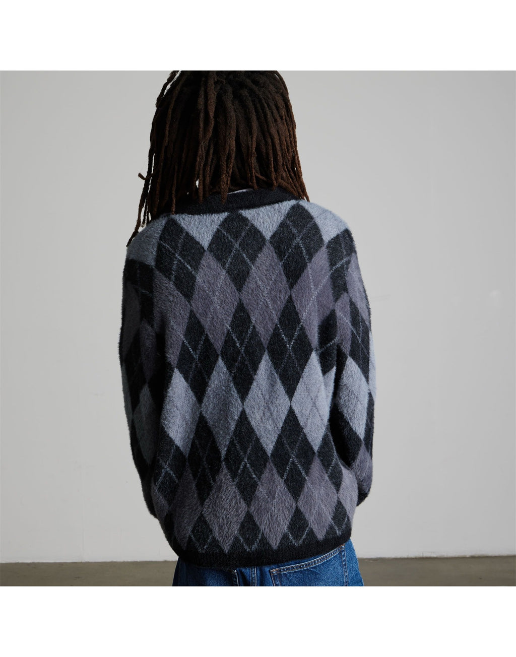HUF Maglia Cooper con Motivo Jacquard Black
