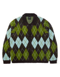 HUF Maglia Cooper con Motivo Jacquard Dark Brown