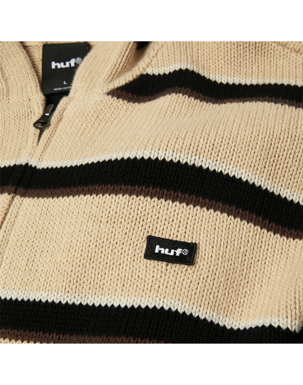 HUF Cardigan Banks con Cappuccio Tan