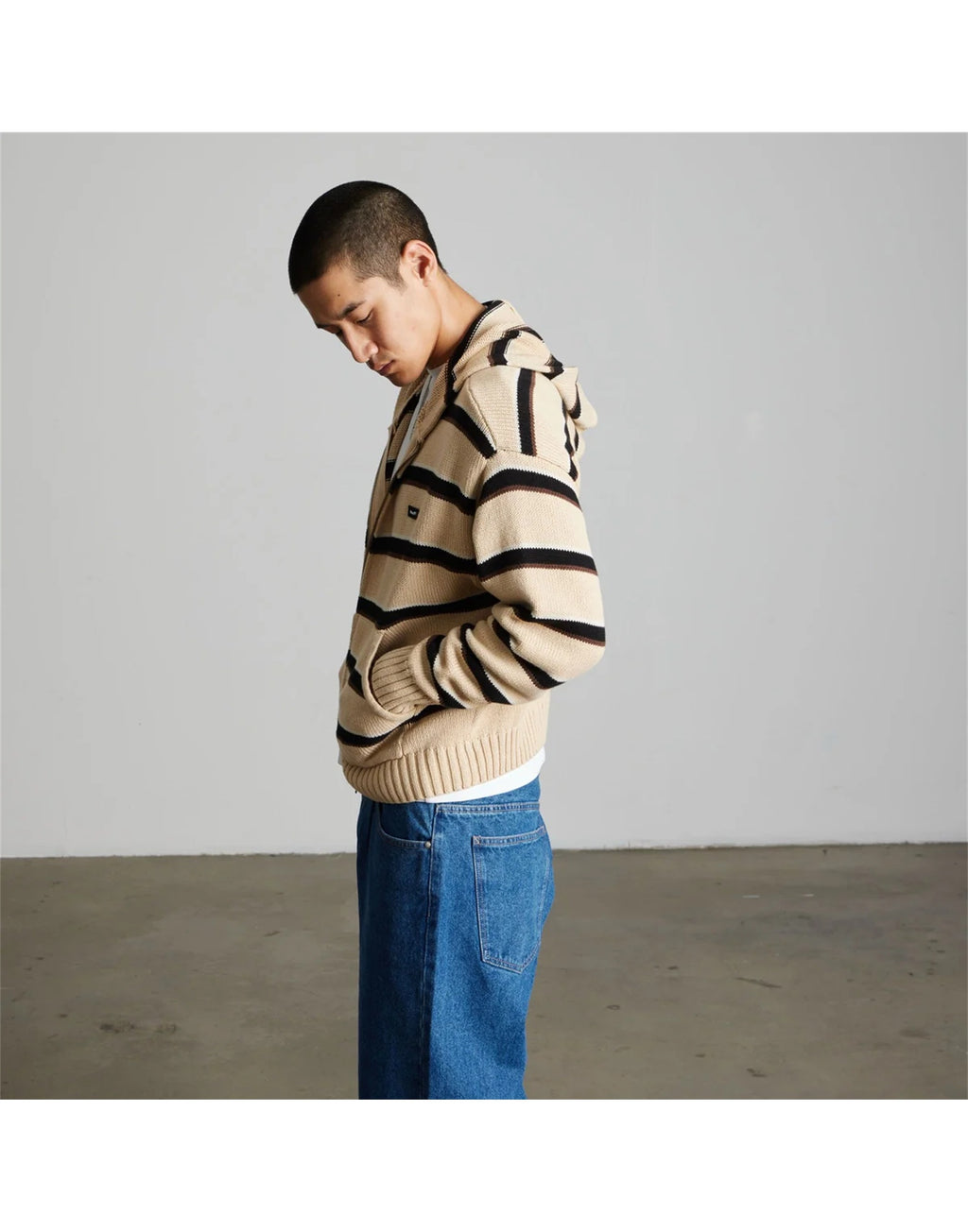 HUF Cardigan Banks con Cappuccio Tan