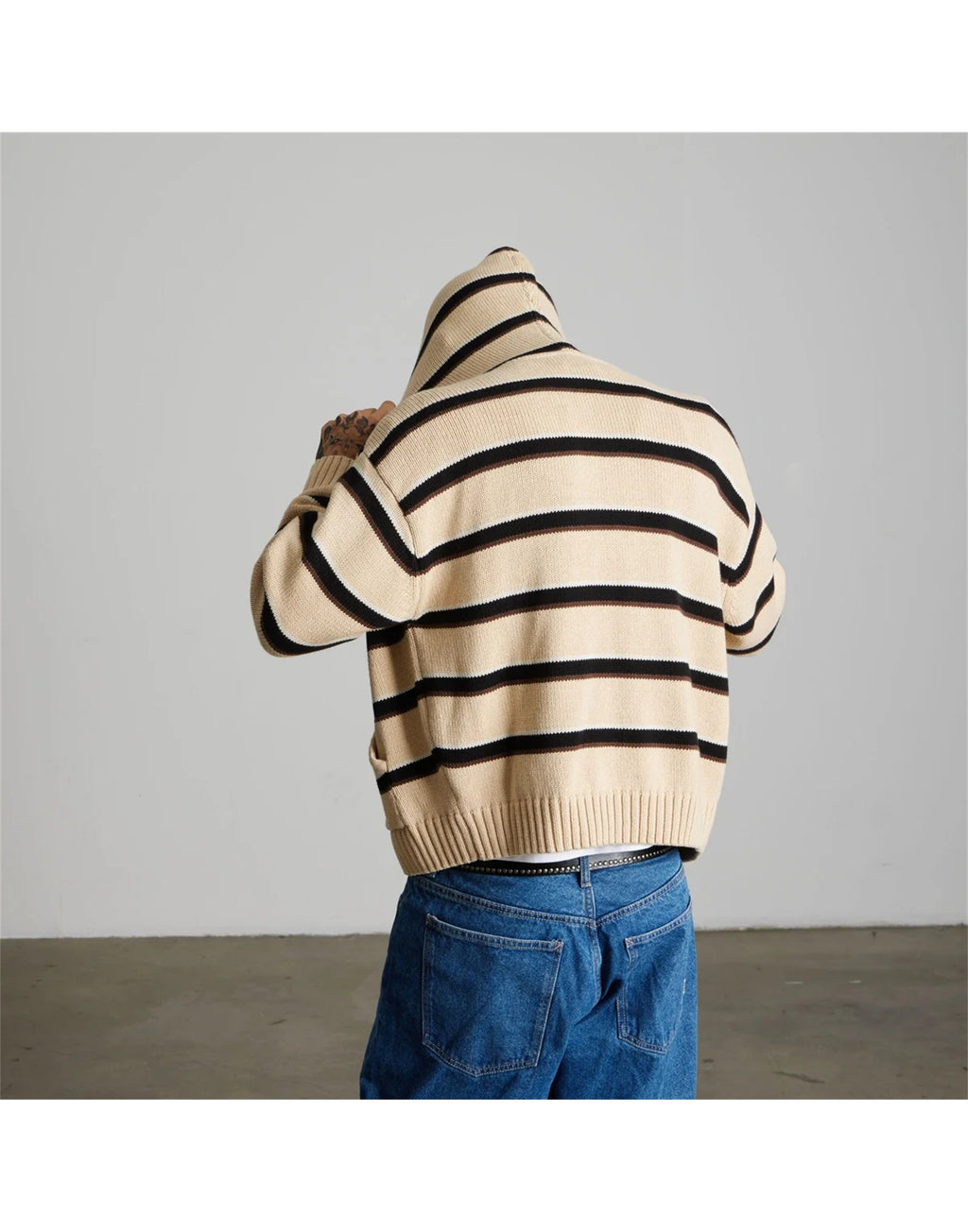 HUF Cardigan Banks con Cappuccio Tan