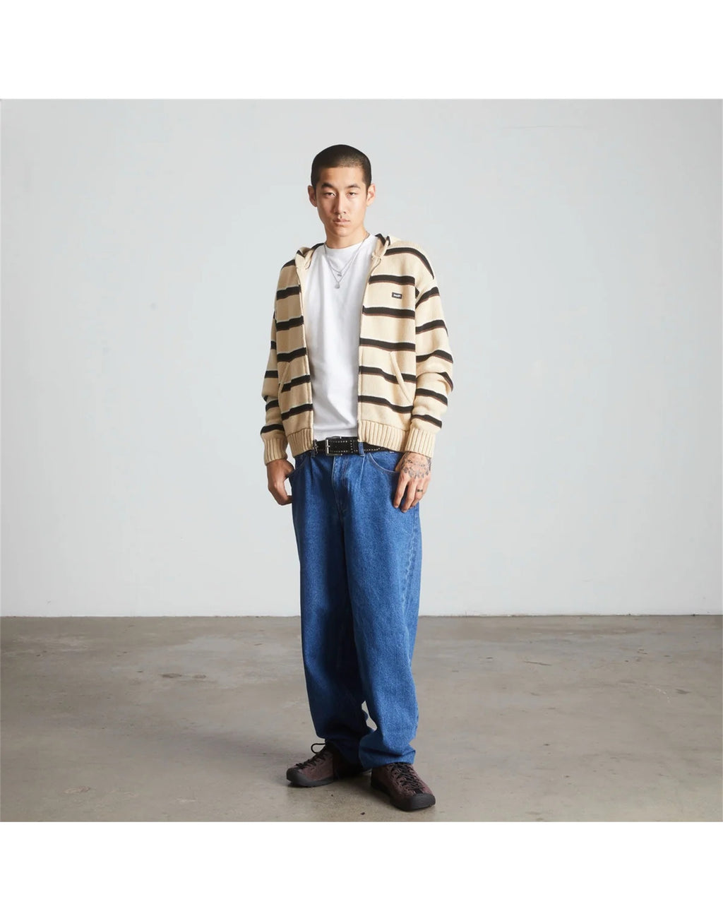 HUF Cardigan Banks con Cappuccio Tan