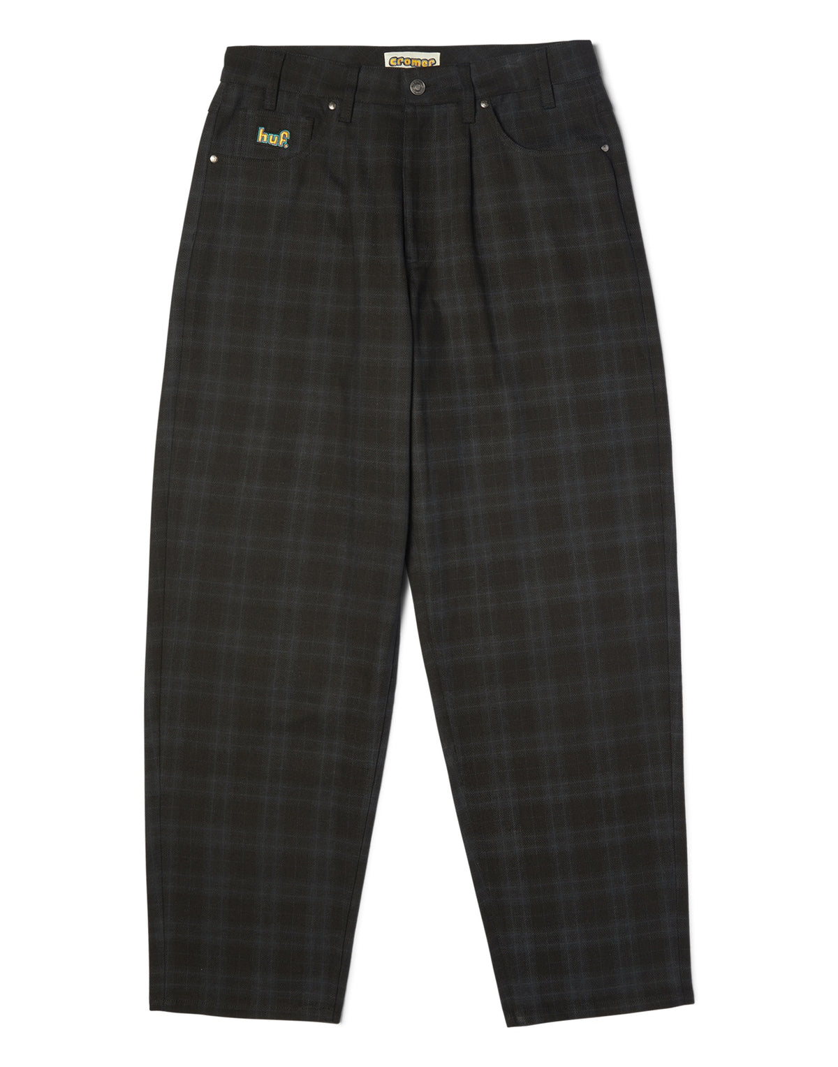 HUF Pantaloni Cromer a Quadri Black