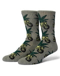 HUF Calzini Green Buddy Nitro Heather Grey