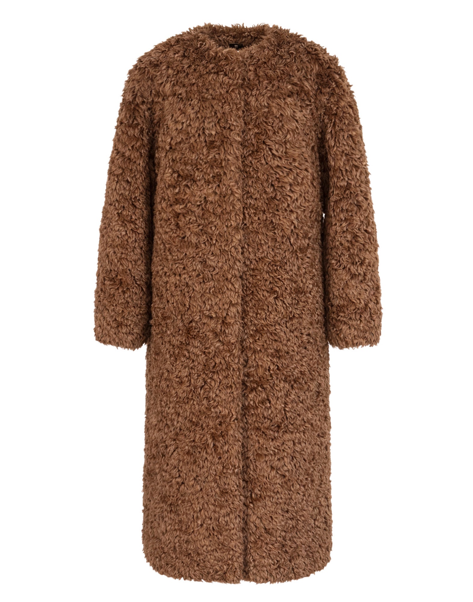 KRISTINA TI Cappotto Lungo Effetto Teddy
