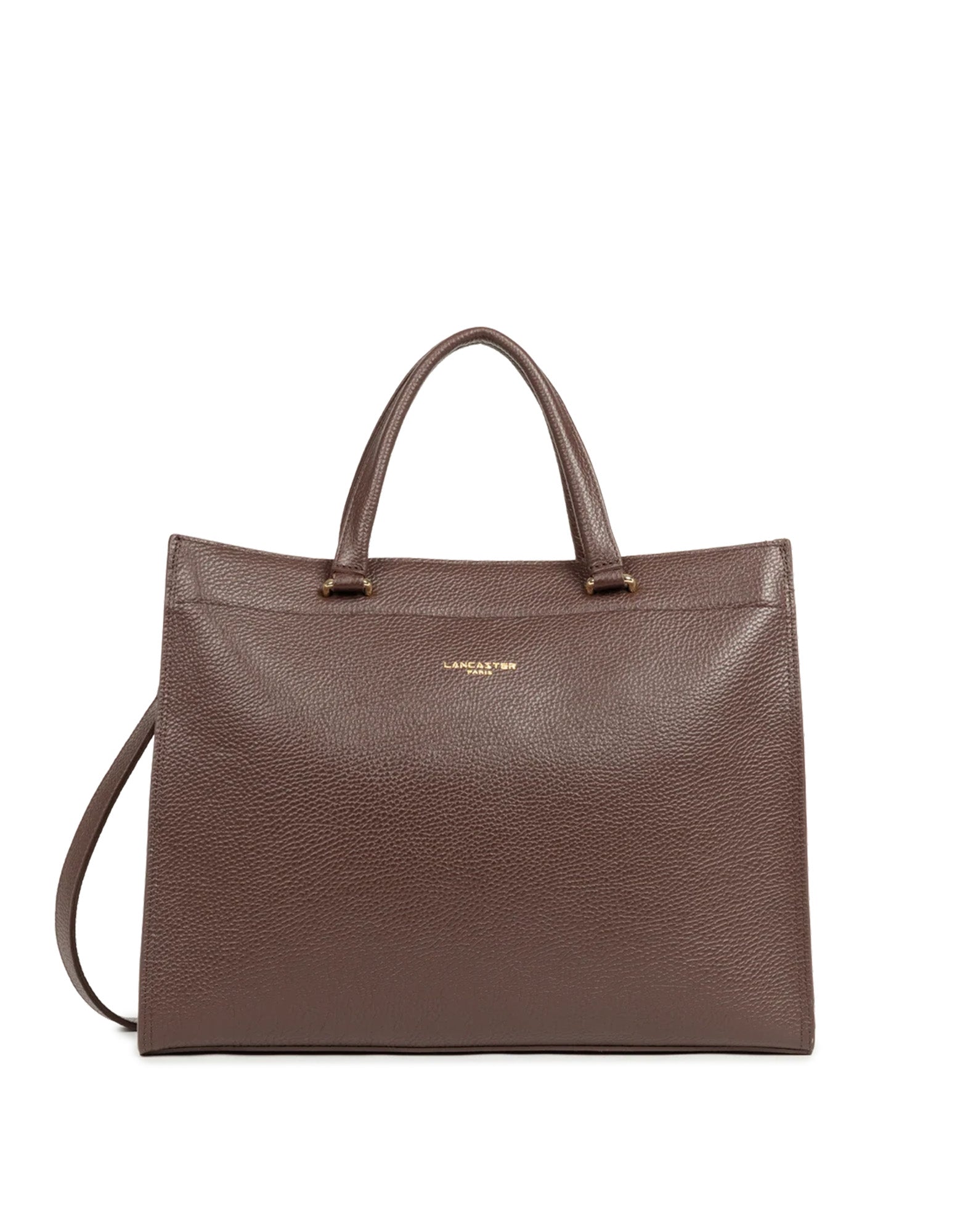 LANCASTER Foulonné Double Daily Tote Bag Marron