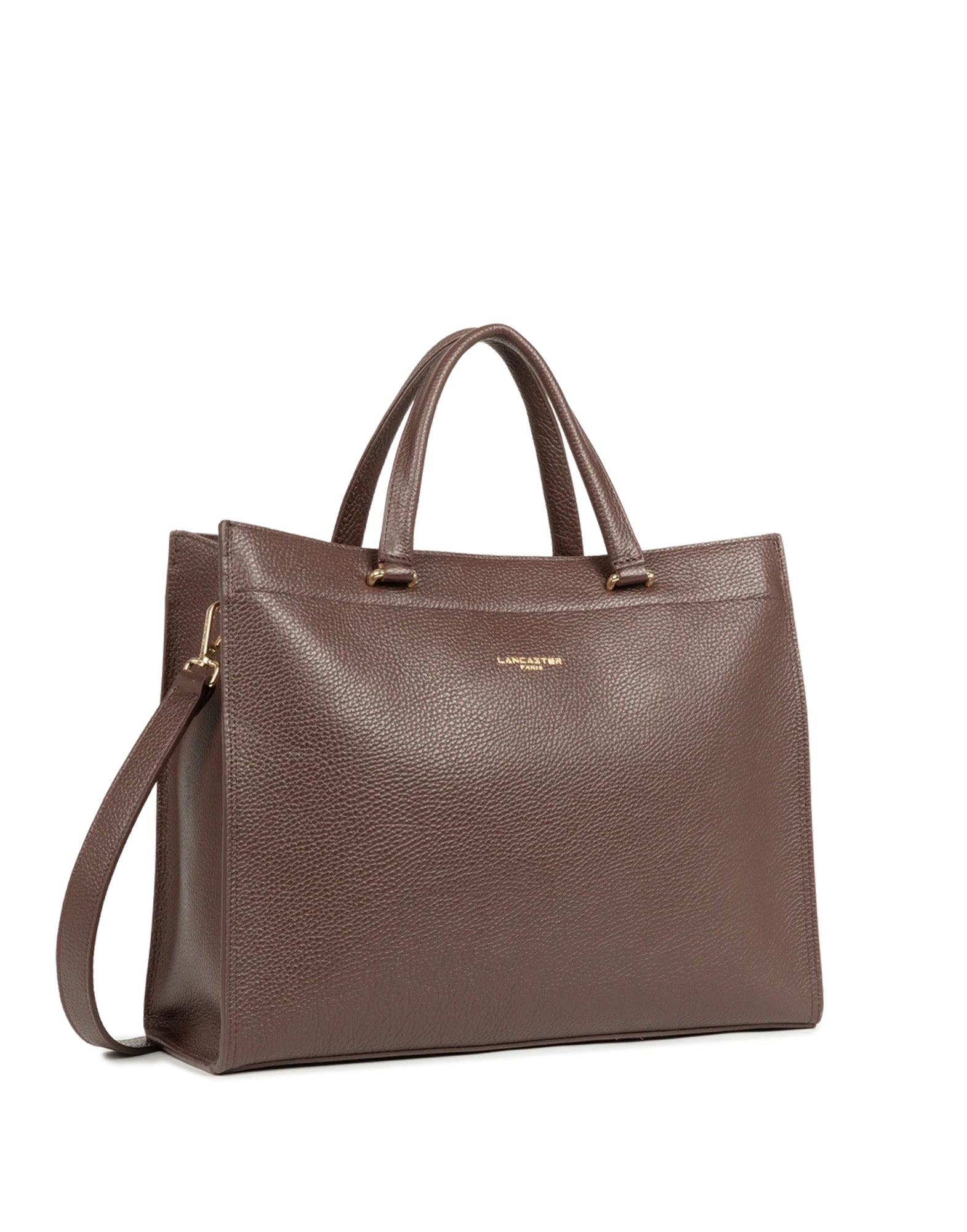 LANCASTER Foulonné Double Daily Tote Bag Marron