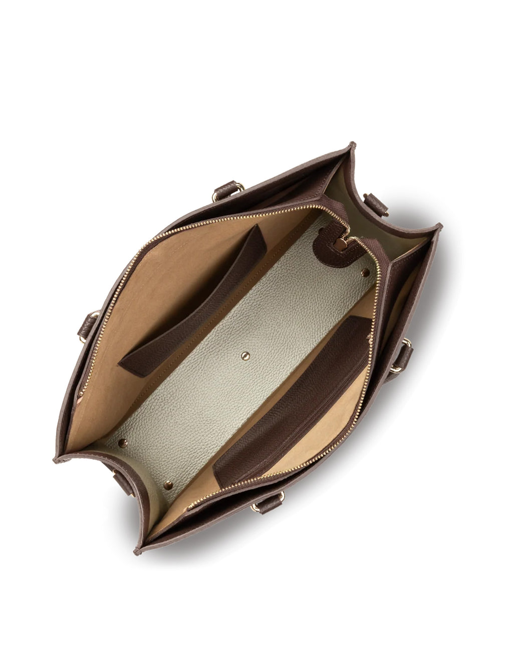 LANCASTER Foulonné Double Daily Tote Bag Marron