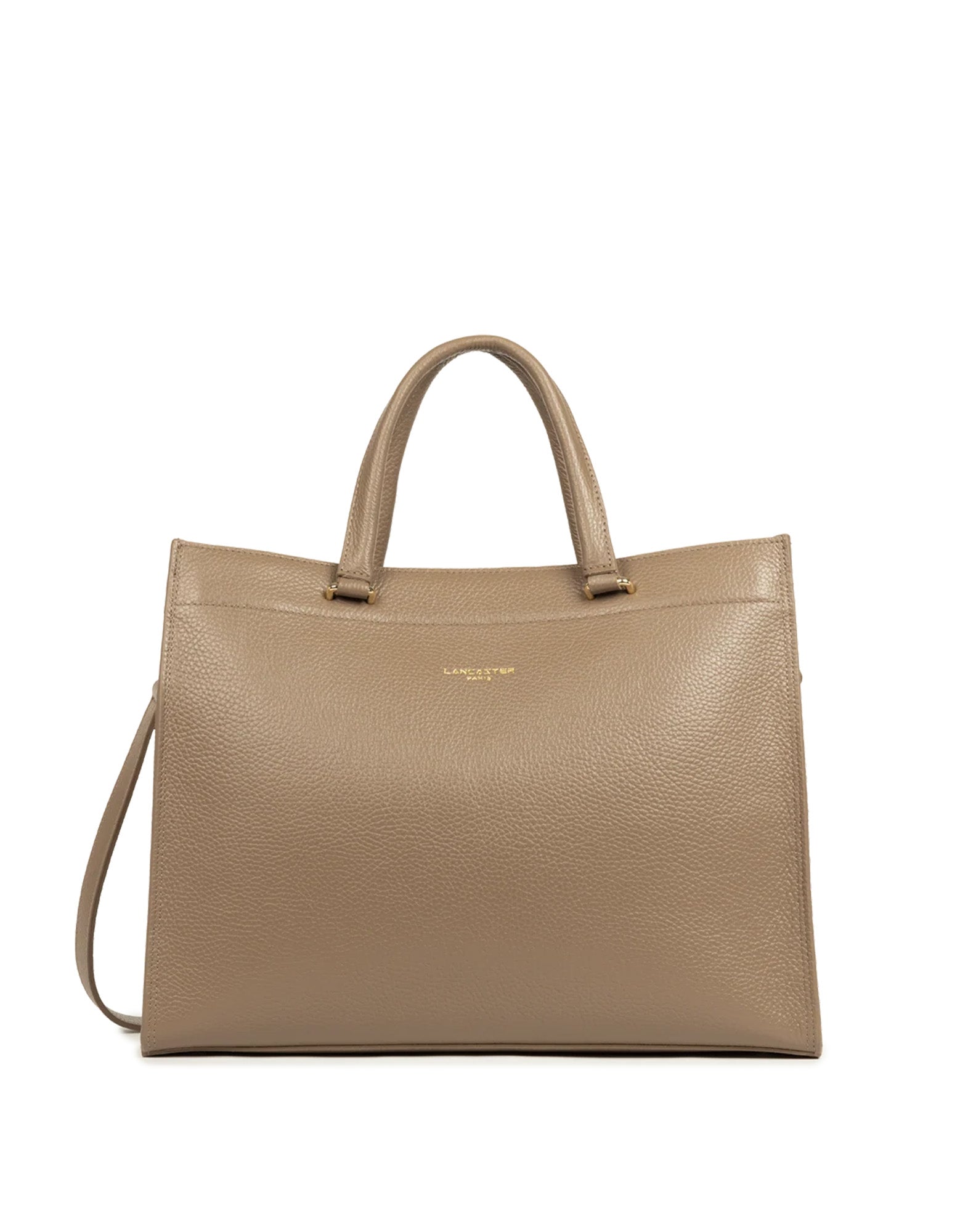 LANCASTER Foulonné Double Daily Tote Bag Taupe