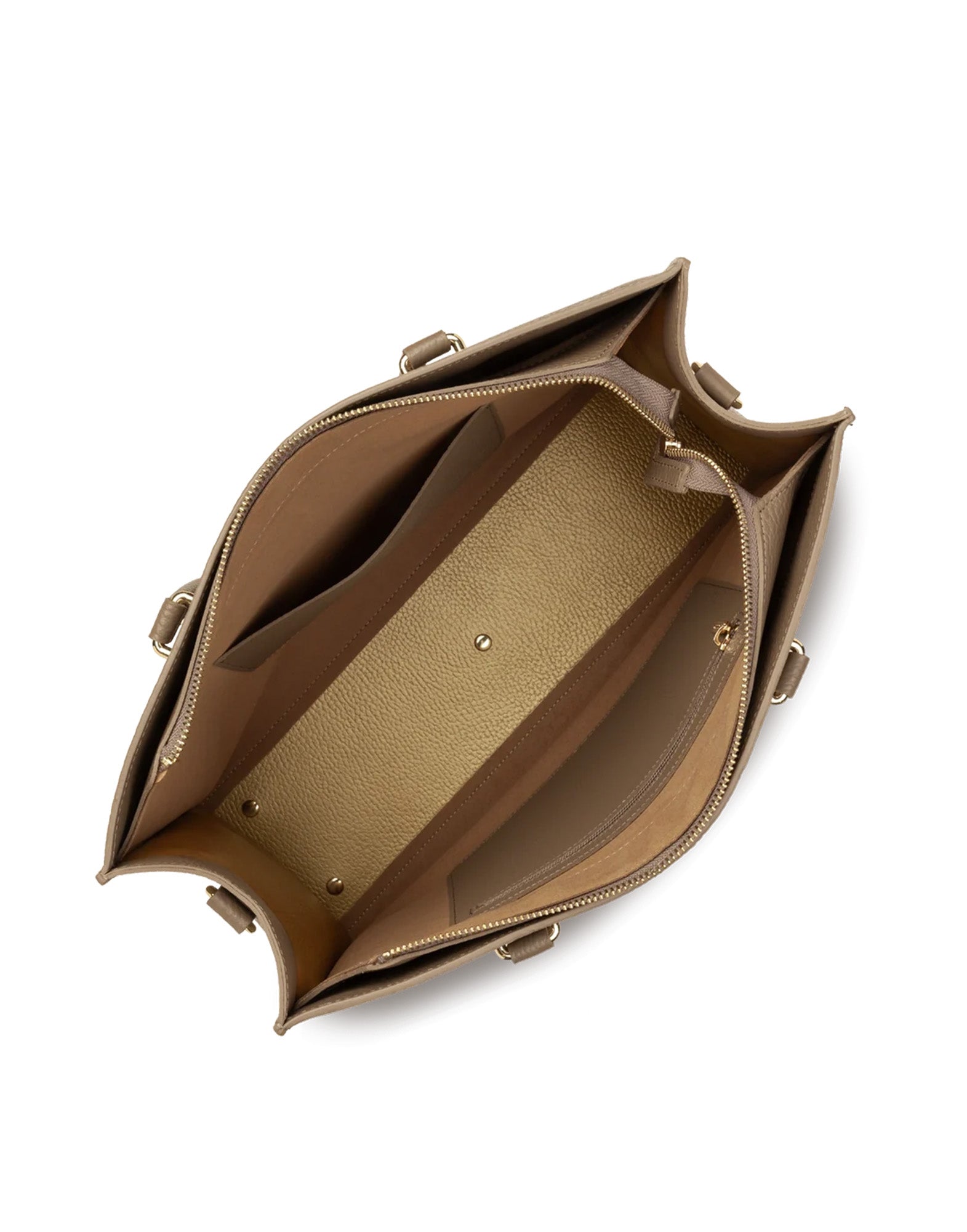 LANCASTER Foulonné Double Daily Tote Bag Taupe