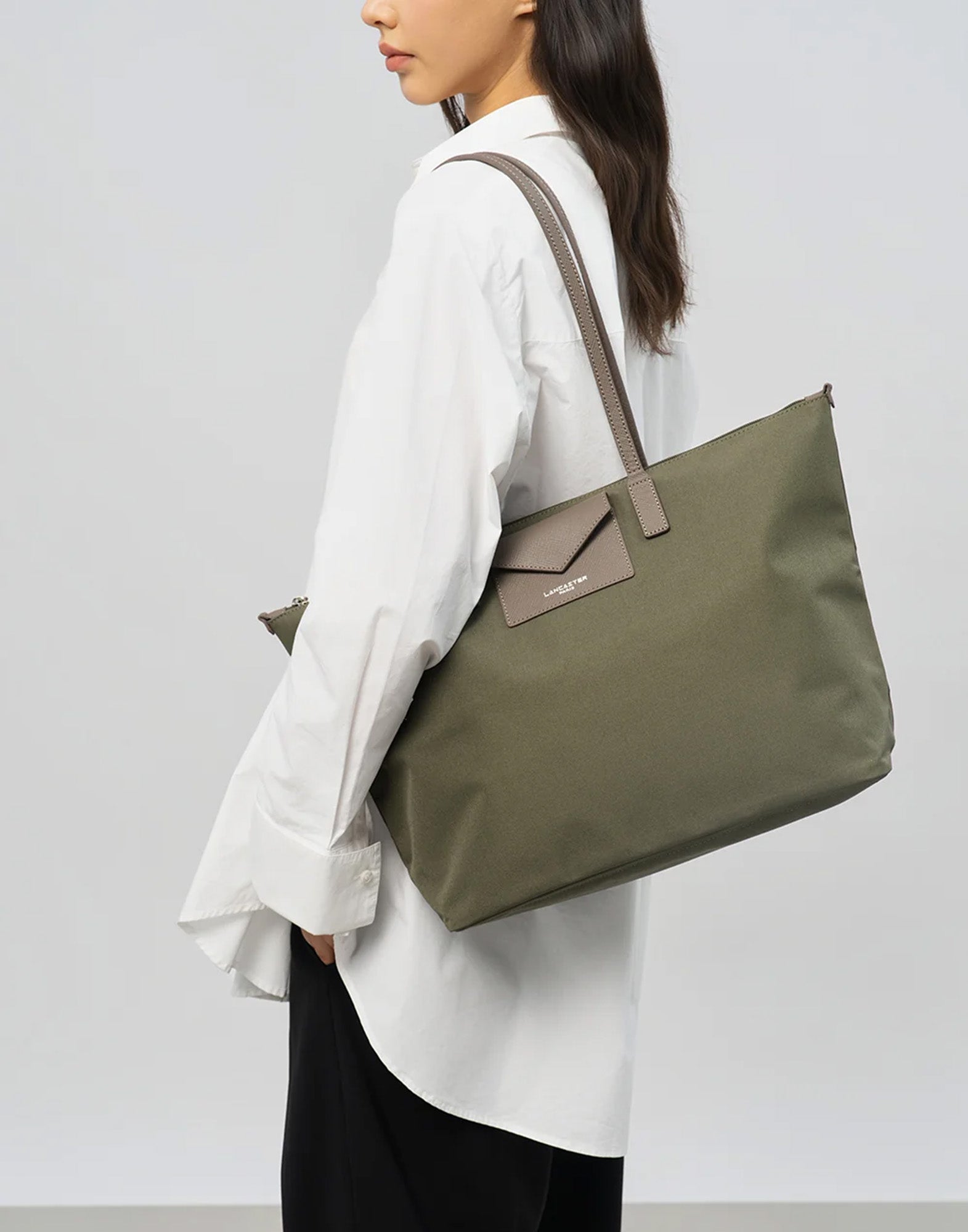 LANCASTER Smart KBA Borsa a Spalla Kaki-Taupe