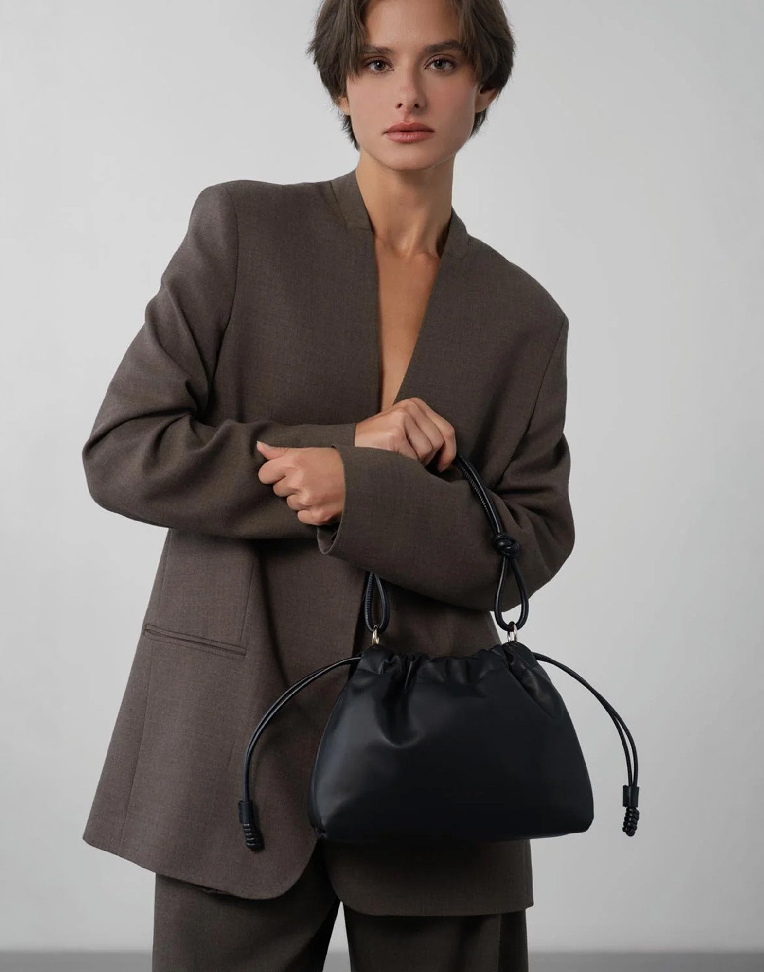LANCASTER Lush Borsa a Tracolla in Pelle di Agnello Noir