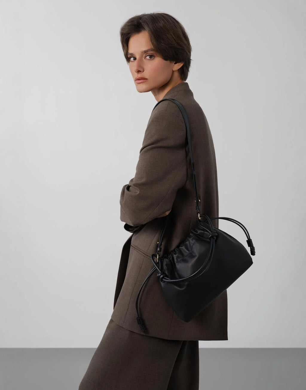 LANCASTER Lush Borsa a Tracolla in Pelle di Agnello Noir