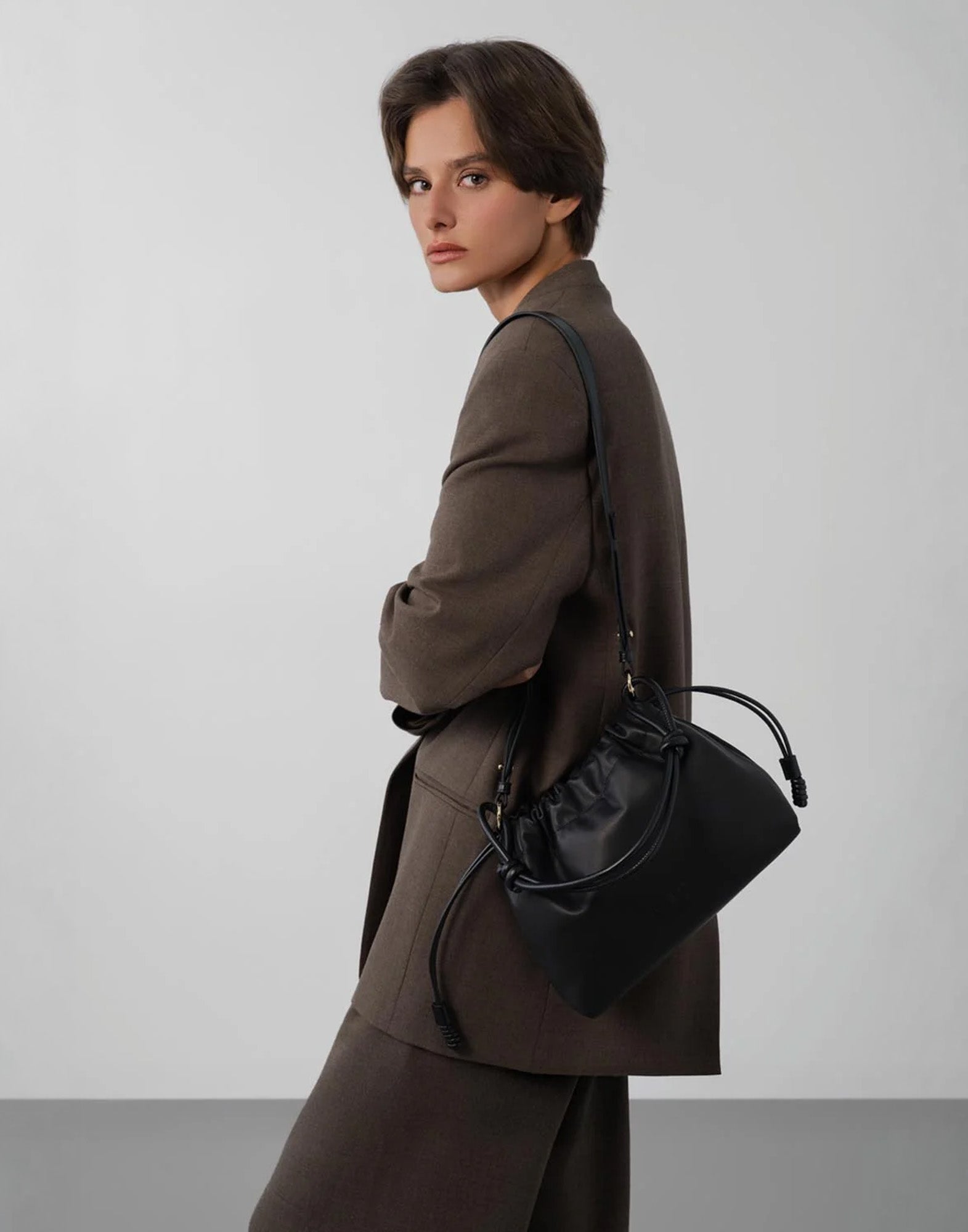 LANCASTER Lush Borsa a Tracolla in Pelle di Agnello Noir