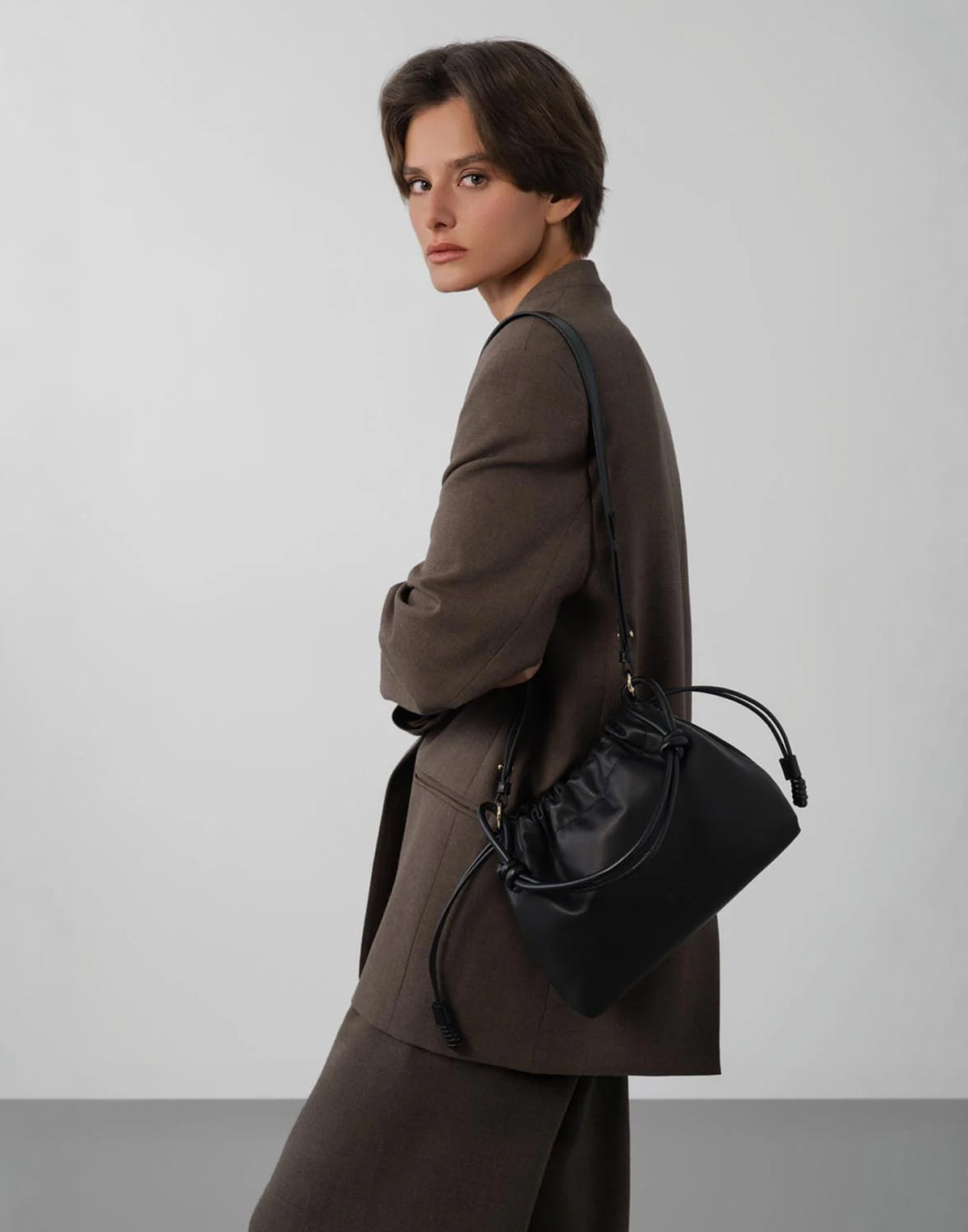 LANCASTER Lush Borsa a Tracolla in Pelle di Agnello Noir