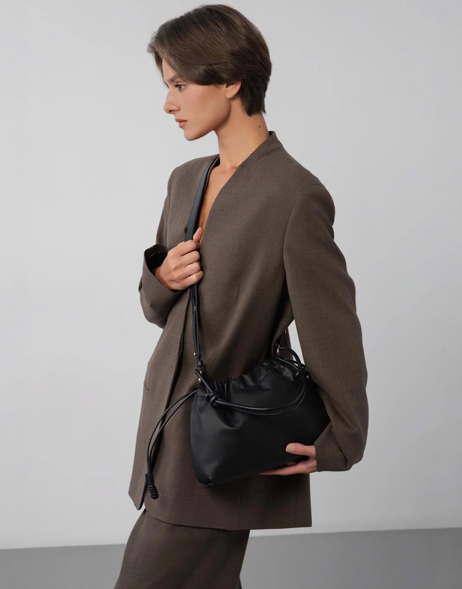 LANCASTER Lush Borsa a Tracolla in Pelle di Agnello Noir