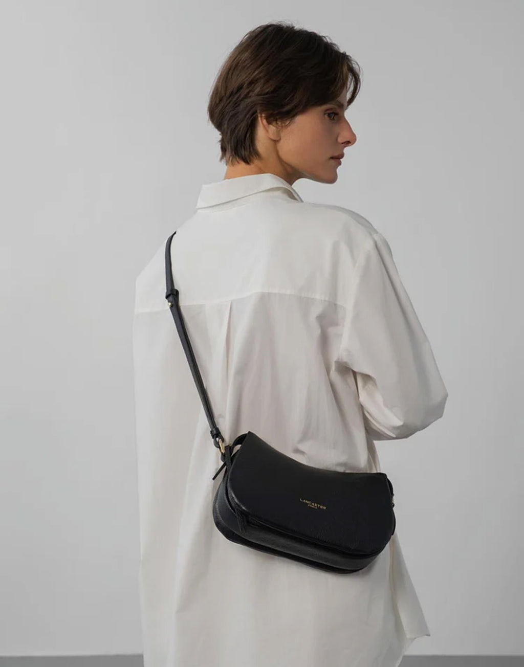 LANCASTER Dune Borsa a Tracolla in Pelle Granata Noir