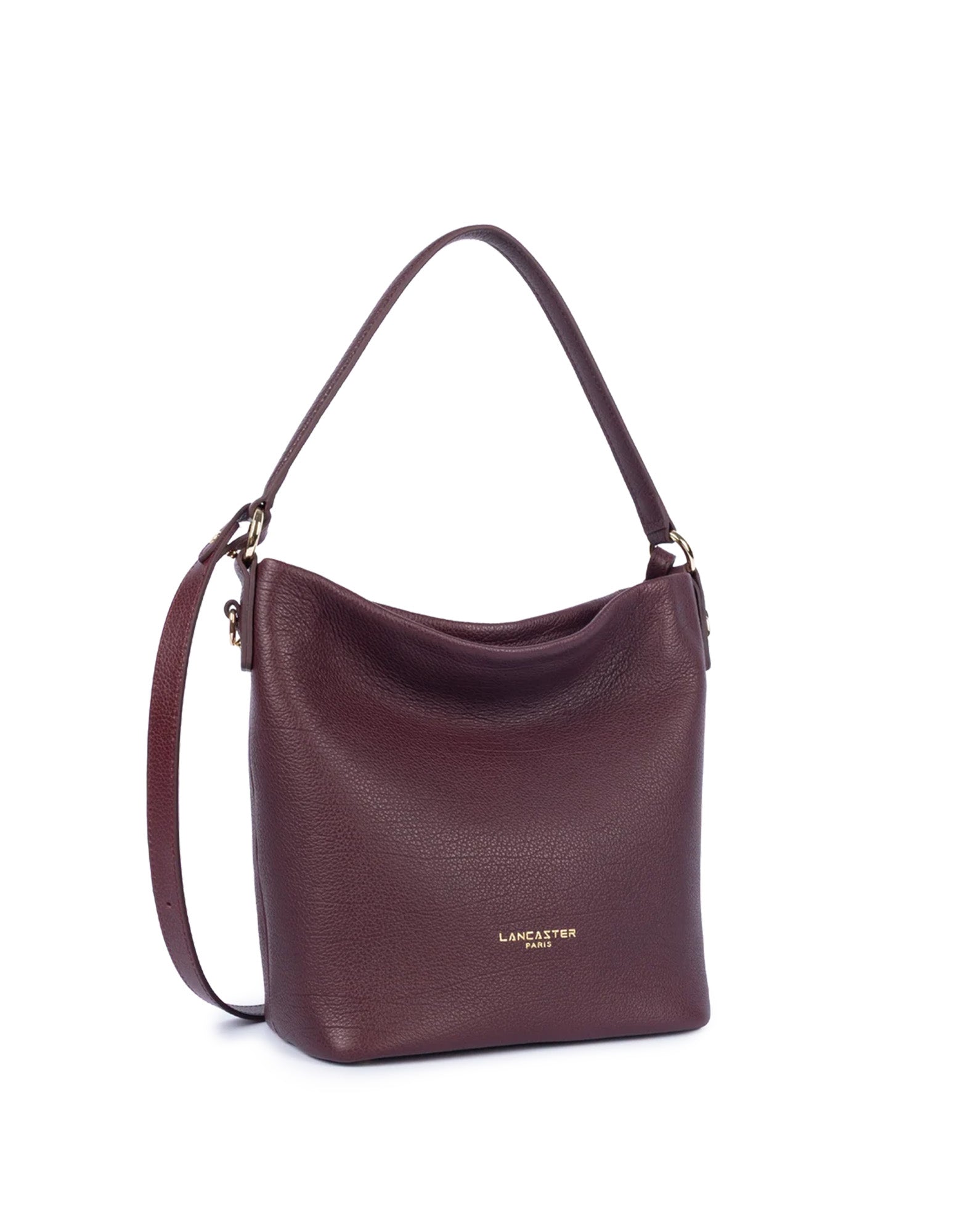 LANCASTER Dune Borsa Secchiello in Pelle Granata Bordeaux