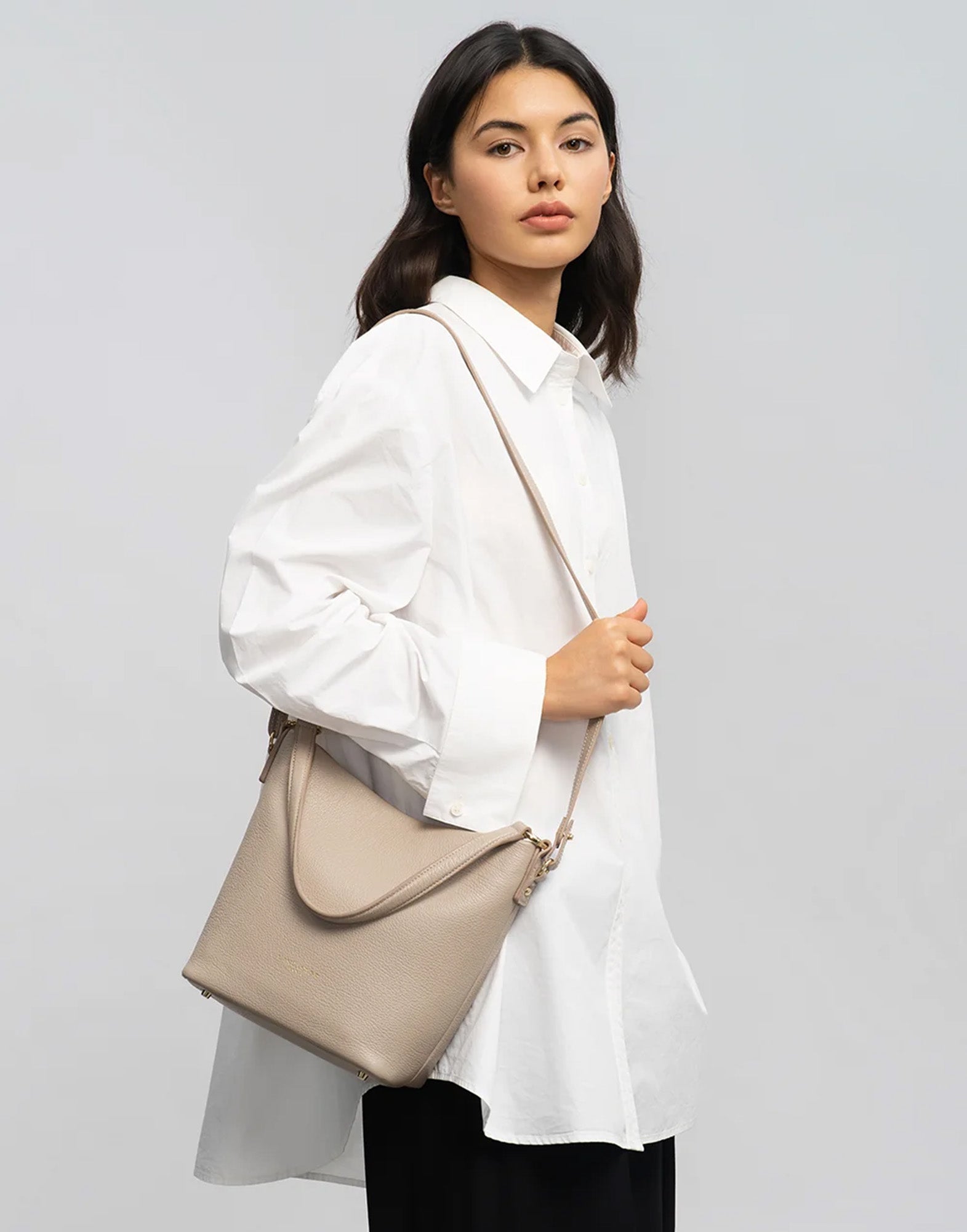 LANCASTER Dune Borsa Secchiello in Pelle Granata Galet