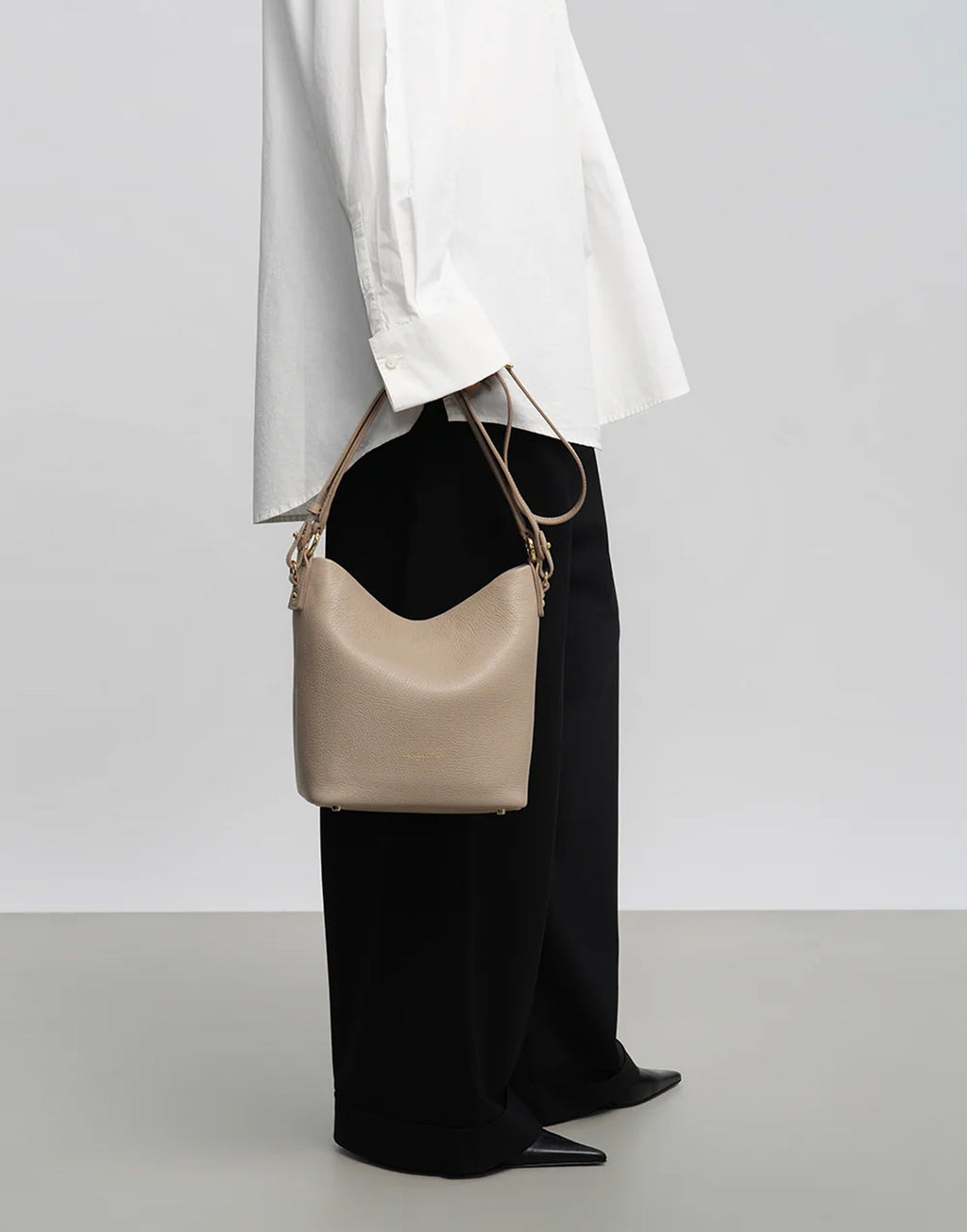 LANCASTER Dune Borsa Secchiello in Pelle Granata Galet