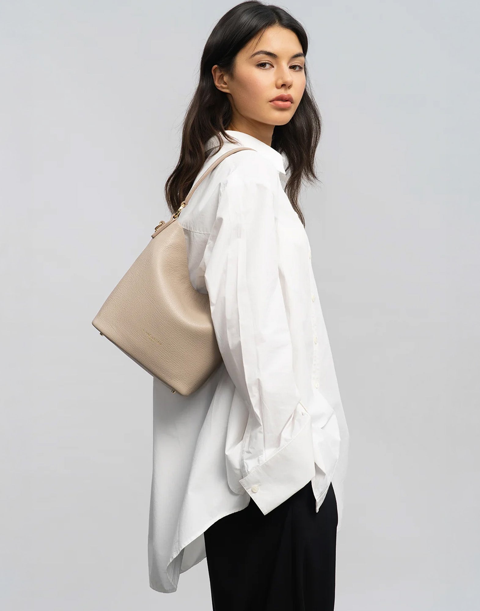 LANCASTER Dune Borsa Secchiello in Pelle Granata Galet