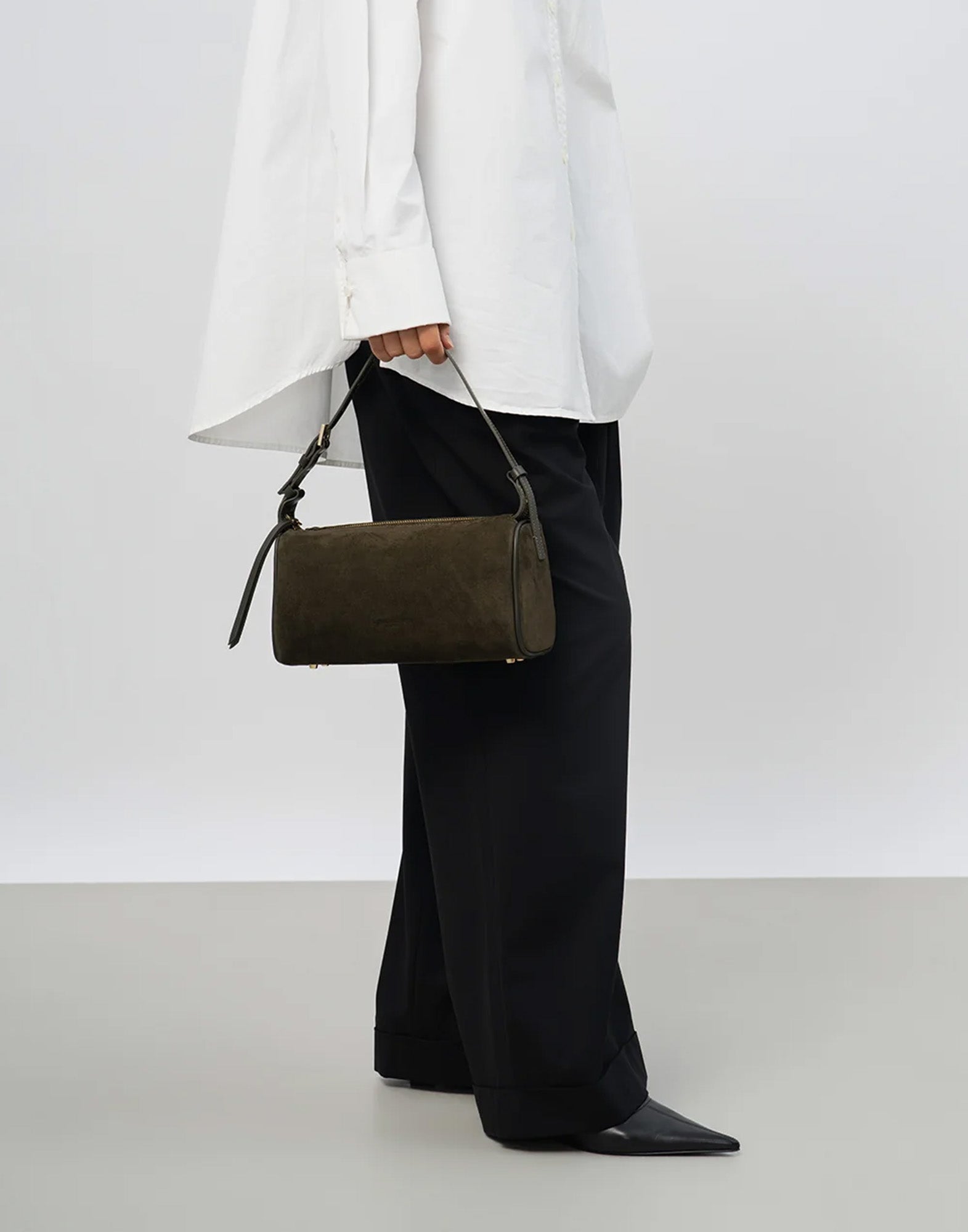 LANCASTER Borsa Rettangolare in Suède Kaki