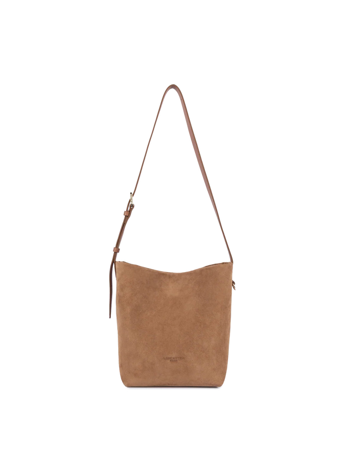 LANCASTER Borsa a Secchiello in Camoscio Camel