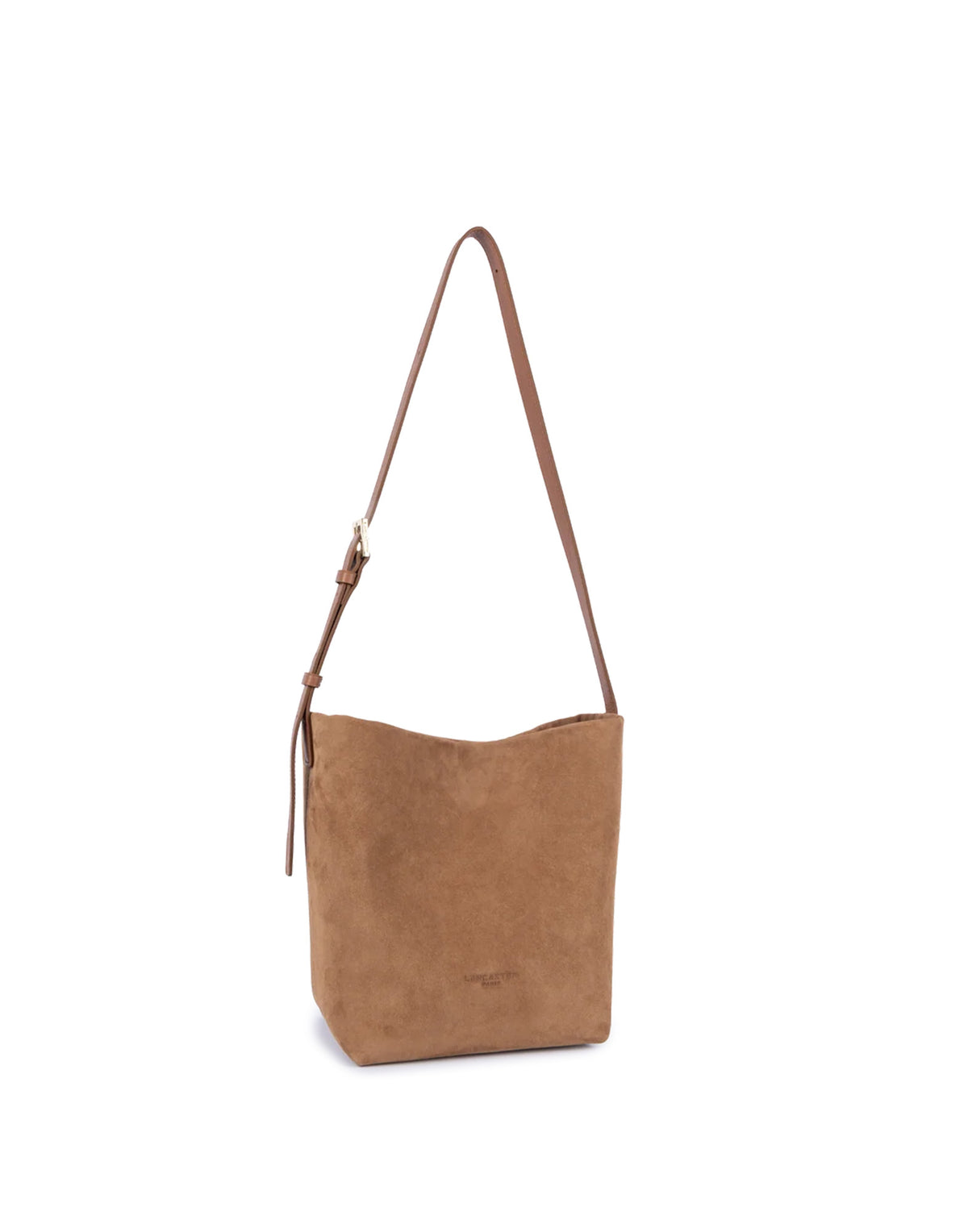 LANCASTER Borsa a Secchiello in Camoscio Camel
