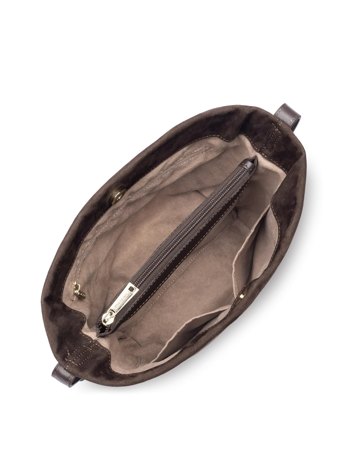 LANCASTER Borsa a Secchiello in Camoscio Marron