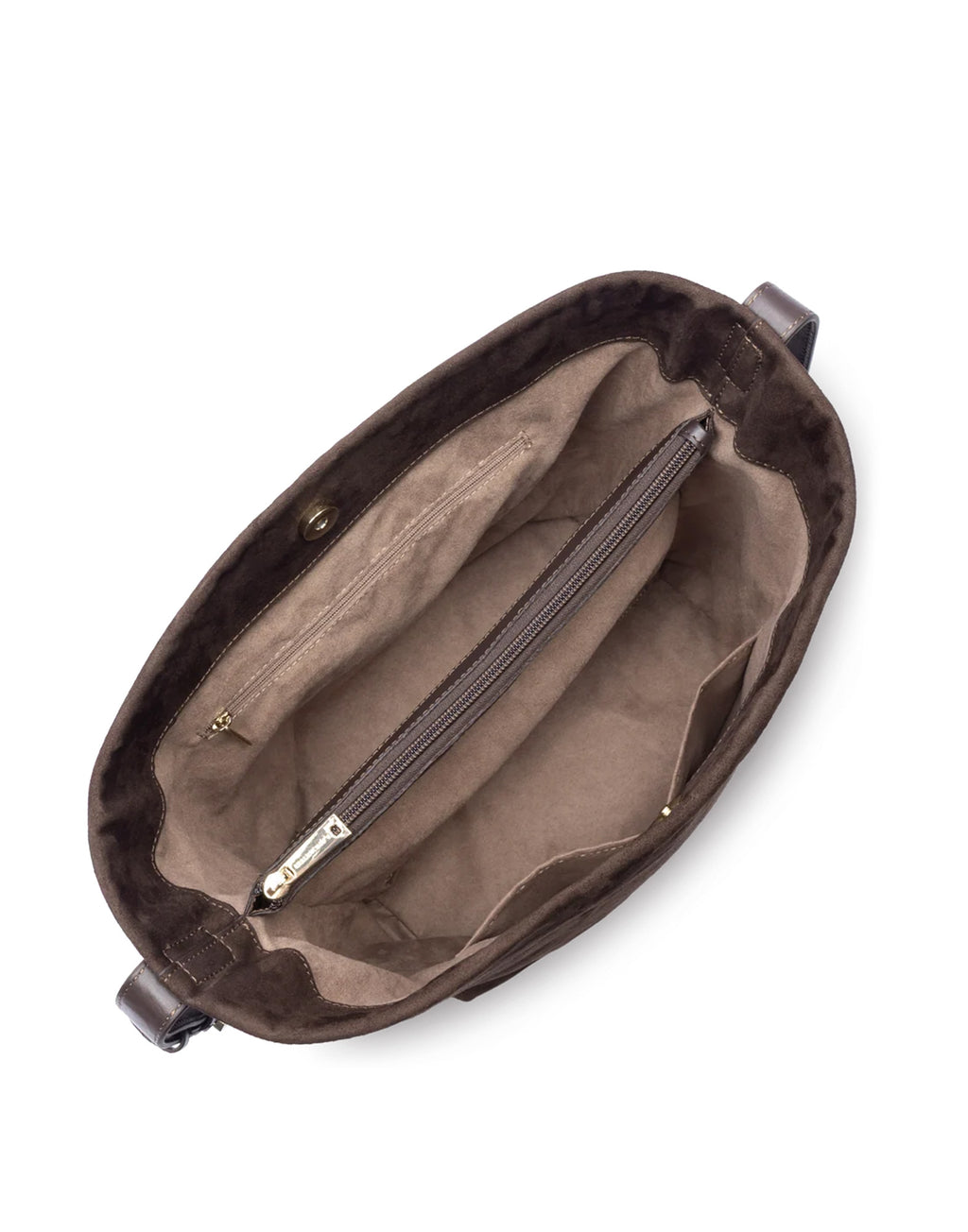 LANCASTER Grande Borsa Secchiello in Suède Marron